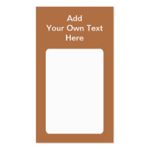 Brown avec le secteur et le texte blancs carte de visite