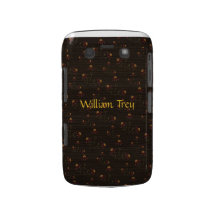 Brown et caisse florale de Blackberry de rouge fon Coque Blackberry