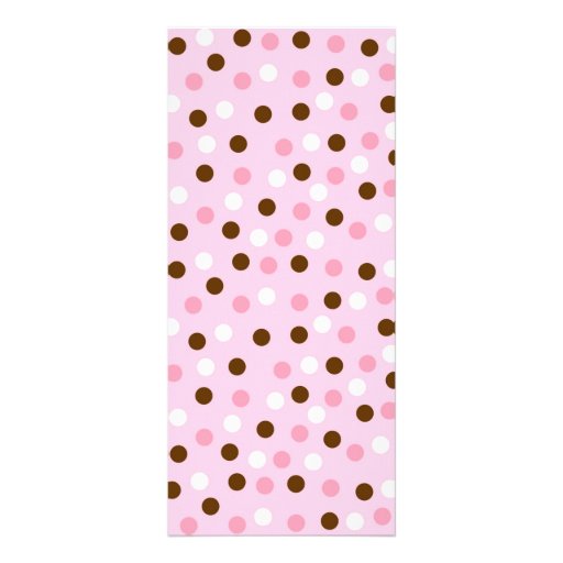 Brown et pois rose motif pour double carte