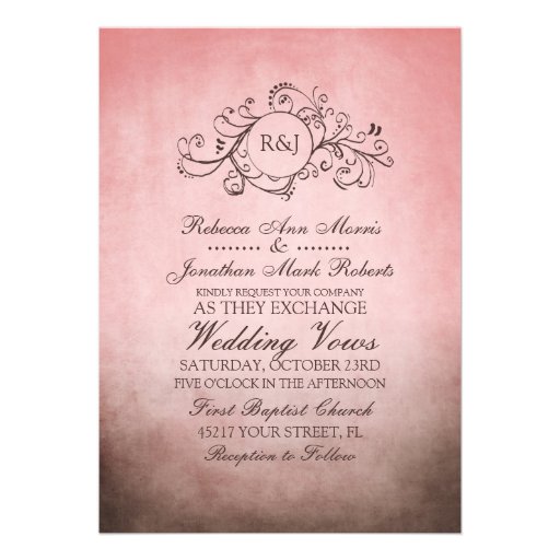 Brown rustique et faire-part de mariage de Bohème 