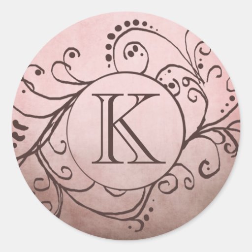 Brown rustique et Flourish de Bohème rose Autocollant