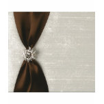 Brown Satin look Ribbon with Jewel like T-shirts