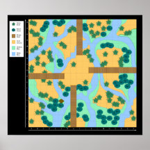 Bruggen over Moerassig Water - Poster Battlemap