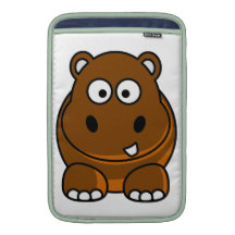 Bruin Geval Hippo Beschermhoes Voor MacBook Air