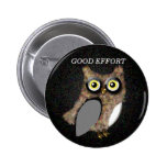 Bruin uilontwerp button