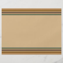 Bruine groene strepen gepersonaliseerde folder