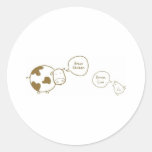 bruine kippen bruine koe sticker