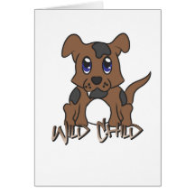 Bruine WC van het puppy Kaart