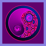 Bruit pourpre Yin Yang posters