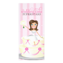 Brune de 311 de mariage superstars de gâteau motif pour double carte