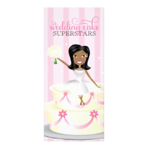 Brune de 311 de mariage superstars de gâteau double cartes customisées