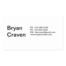 Bryan Craven Modèle De Carte De Visite