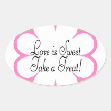 Buffet de sucrerie sticker ovale