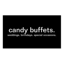 Buffets de sucrerie cartes de visite professionnelles