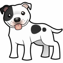 Bull-terrier du Staffordshire de bande dessinée Photo En Relief