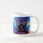 Bulldog Dia de los Muertos Painting Tasse À Café