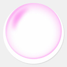Bulle rose adhésif rond