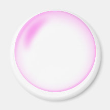 Bulle rose magnets pour réfrigérateur