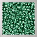 Bulles abstraites de vert affiches