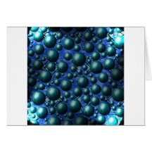 bulles bleues carte de vœux