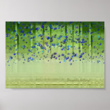 Bulles bleues de flottement posters
