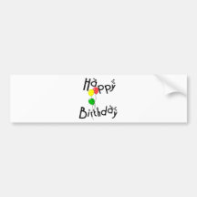 Bulles de joyeux anniversaire - adhésif pour pare- autocollant pour voiture