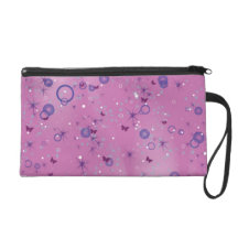 Bulles et papillons pochette avec dragonne