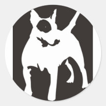 Bulli Terrier Ronde Sticker