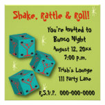 Bunco - invitation de matrices de Martini de secou