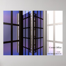 Bureau faisant le coin posters