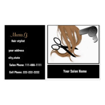 Businesscards de salon de coiffure cartes de visite personnelles