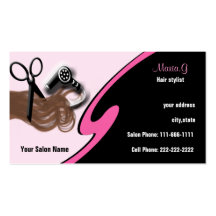 Businesscards de salon de coiffure cartes de visite personnelles