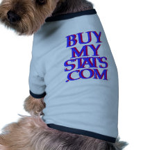 BuyMyStats.com 3D Indigo van het Logo met Rode Sch Hondenshirt