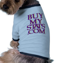 BuyMyStats.com 3D Logo Paars met Gele Schaduw Huisdieren T-shirt