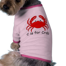 C est pour le crabe t-shirts pour chien