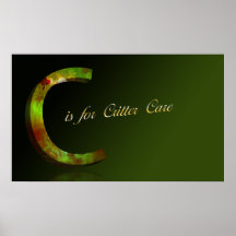 C est pour le soin de créature [le vert] posters