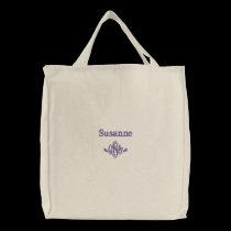 C.N.A. - Personaliseer Naam met Monogram geborduurde tassen