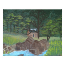 Cabine dans les bois photo d'art