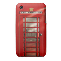Cabine téléphonique rouge britannique classique étuis iPhone 3