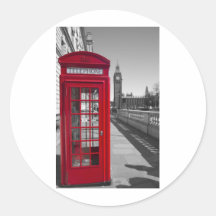 Cabine téléphonique rouge de Big Ben Adhésif