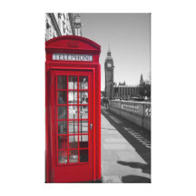 Cabine téléphonique rouge de Big Ben Impression Sur Toile