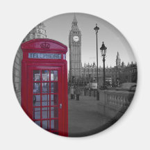 Cabine téléphonique rouge de Londres Magnets Pour Réfrigérateur