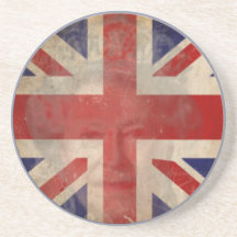 Caboteur BRITANNIQUE sale de drapeau avec la Reine Dessous De Verre