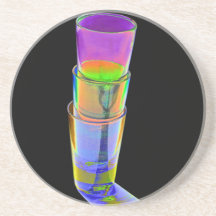 Caboteur coloré 1 de verres à liqueur de cocktail dessous de verres