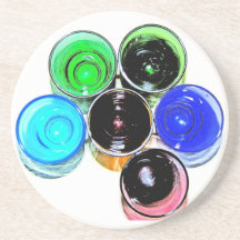 Caboteur coloré 33 de verres à liqueur de cocktail dessous de verre