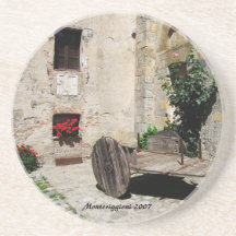 Caboteur - cour reculée dans Monteriggioni Dessous De Verre