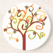 Caboteur d'arbre d'automne dessous de verres