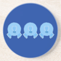 Caboteur de bébés de Pom Pom de turquoise Dessous De Verre