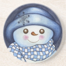Caboteur de bonhomme de neige dessous de verre