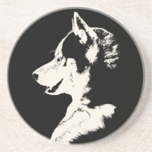Caboteur enroué de chien de loup de Malamute de ca Dessous De Verre
